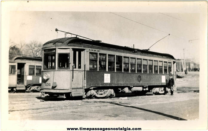 Old Boston & Worcester Massachusetts Electric Street Car #131 Photograph