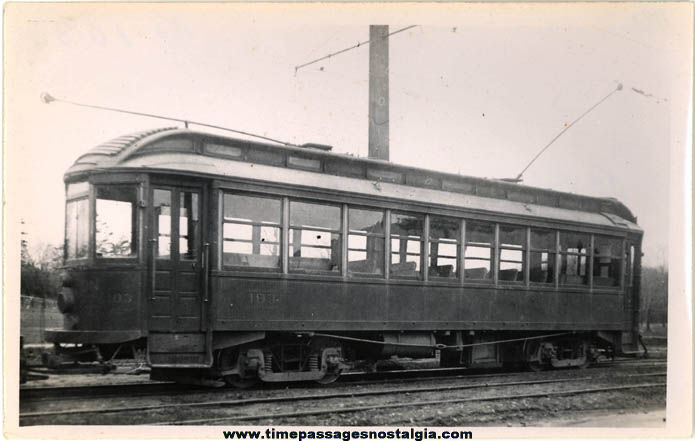 Old Boston & Worcester Massachusetts Electric Street Car #103 Photograph