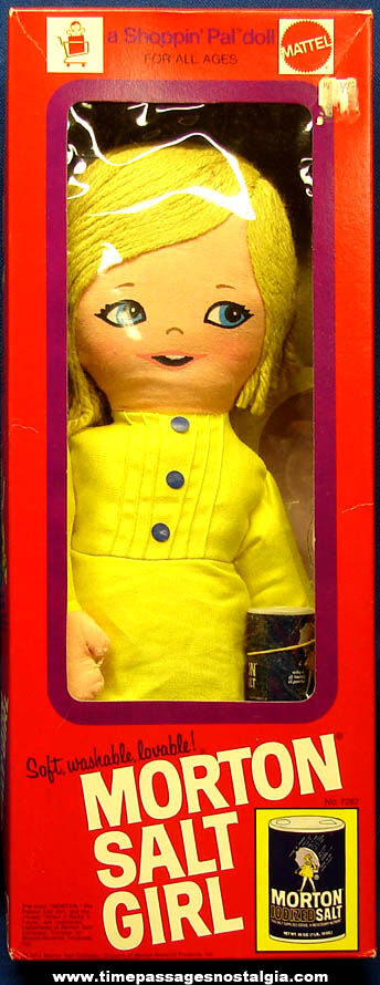 Boxed 1974 Morton Salt Girl Advertising Character Shoppin’ Pal Doll