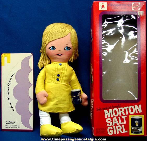 Boxed 1974 Morton Salt Girl Advertising Character Shoppin’ Pal Doll