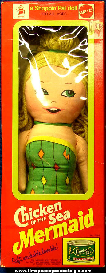 Boxed 1974 Chicken of the Sea Mermaid Advertising Character Shoppin’ Pal Doll