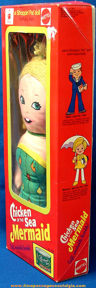 Boxed ©1974 Chicken of the Sea Mermaid Advertising Character Shoppin’ Pal Doll