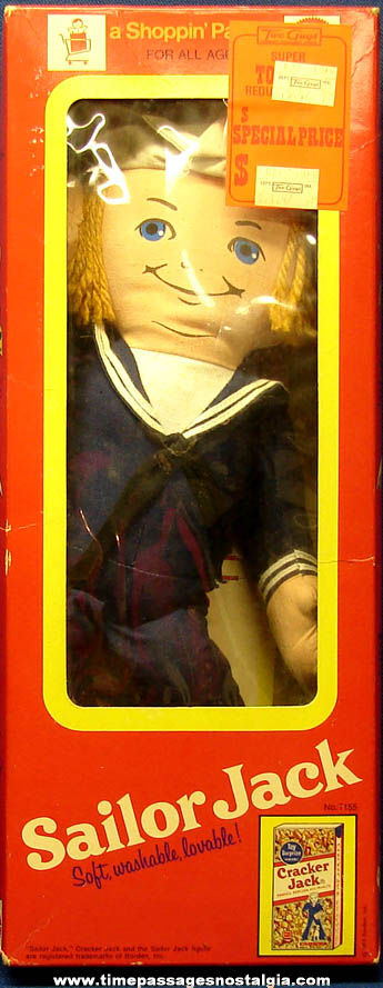 Boxed 1974 Cracker Jack Advertising Character Shoppin’ Pal Doll