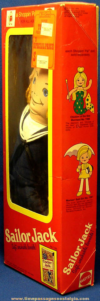 Boxed 1974 Cracker Jack Advertising Character Shoppin’ Pal Doll