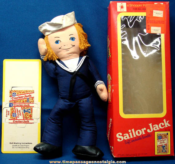 Boxed 1974 Cracker Jack Advertising Character Shoppin’ Pal Doll