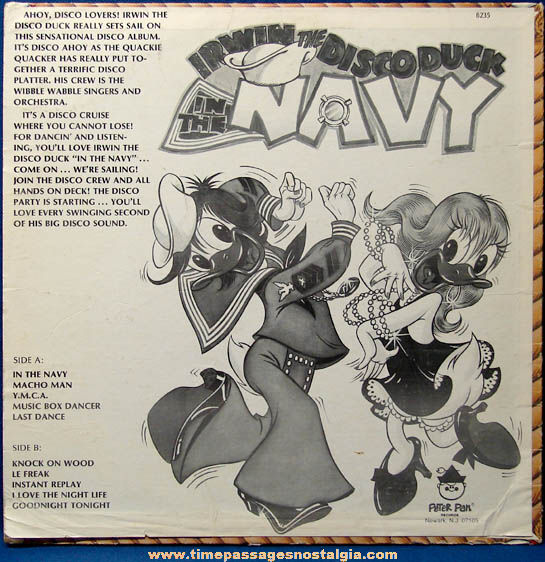 Old Irwin The Disco Duck In The Navy Record Album