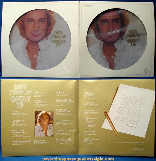 1978 Barry Manilow Greatest Hits Two Picture Record Album Set