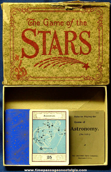 Boxed 1905 Card Game of Stars or Astronomy