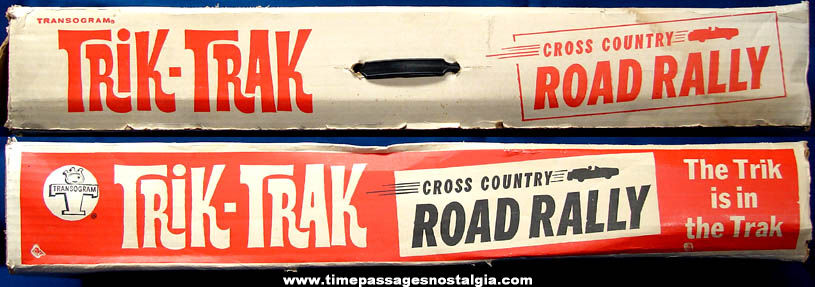 Boxed 1964 Transogram Trik Trak Cross Country Road Rally Set