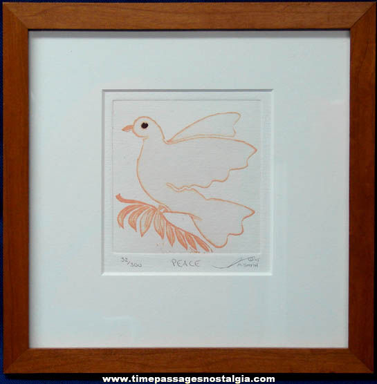 2005 Matthew Smith Signed, Numbered, & Framed Peace Dove Print