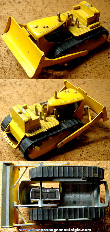 Old Tootsietoy Caterpillar Diesel Diecast Toy Bulldozer