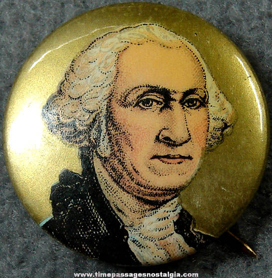 Old U.S. President George Washington Pin Back Button