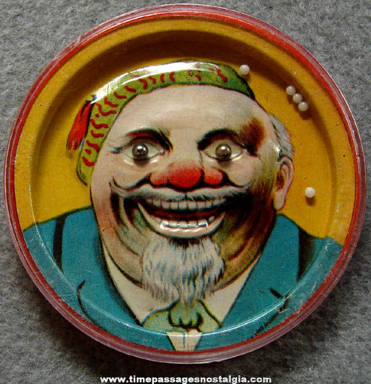 Old Lithographed Tin & Plastic Shackman Dexterity Palm Puzzle