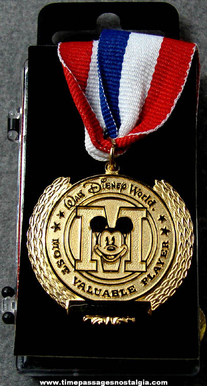 Boxed Walt Disney World Advertising Souvenir Medal With Ribbon