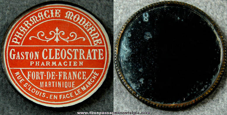 Old French Pharmacy Advertising Premium Pocket Mirror