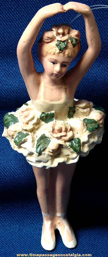 Painted Young Dancing Ballerina Figure Ornament