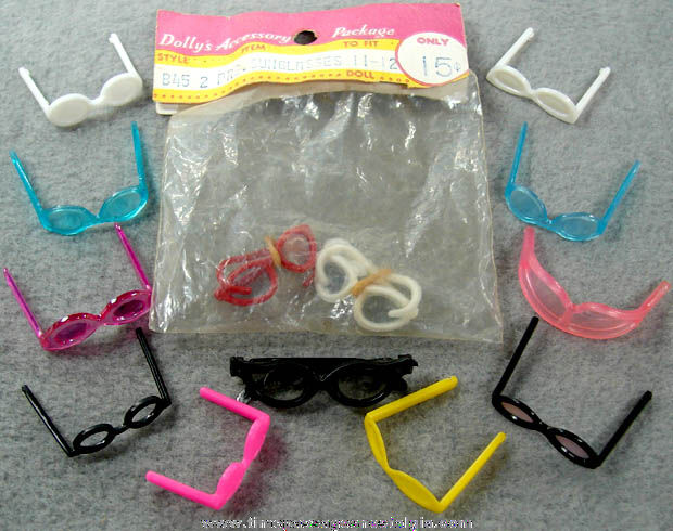 (13) Miniature Pairs of Toy Barbie Doll Eye Glasses and Sunglasses