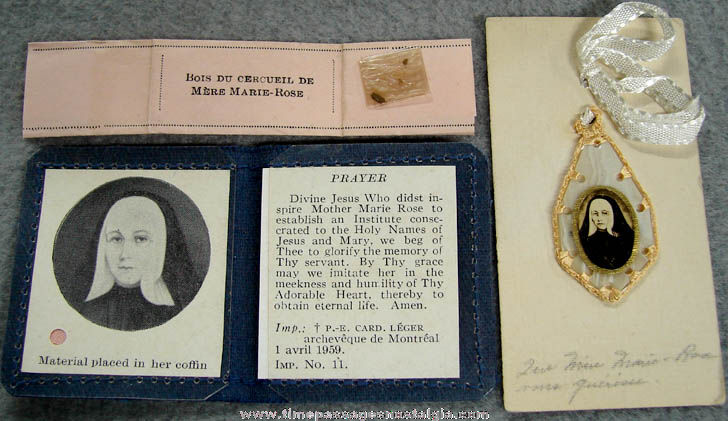 (4) Small Old Catholic or Christian Religious Relic Items