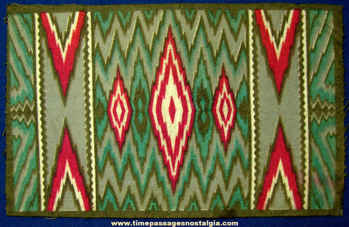 Old Tobacco Premium Miniature Native American Indian Blanket or Rug