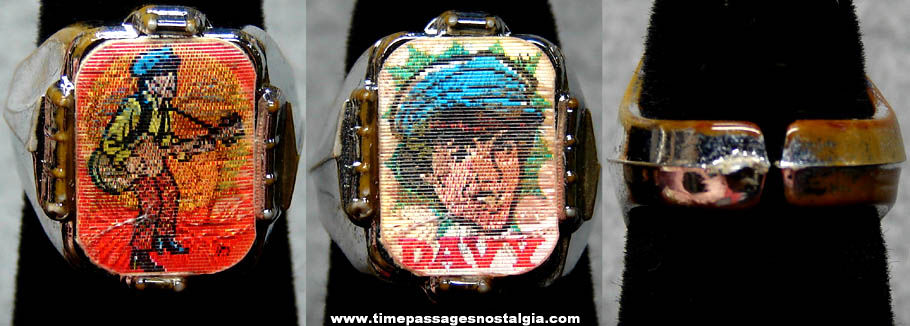 Old Davy Jones Monkees Gum Ball Machine Prize Flicker Toy Ring
