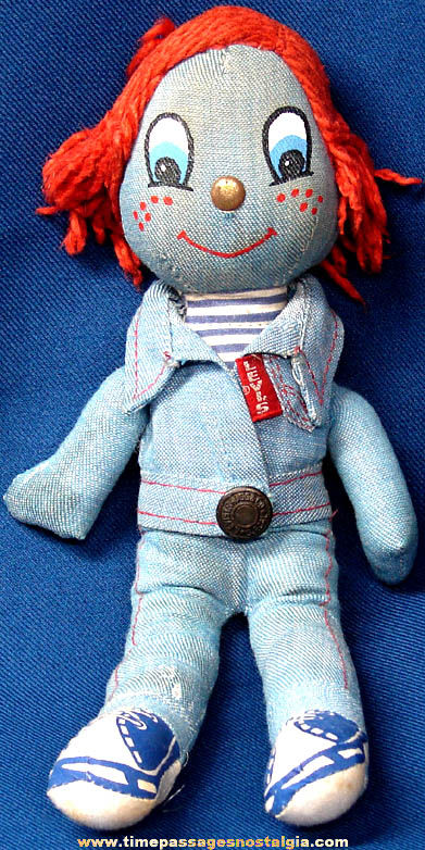 1973 Knickerbocker Levis Denim Jeans Advertising Rag Doll