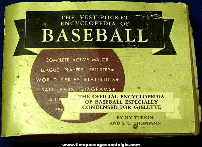 1956 Edition Vest Pocket Encyclopedia of Baseball