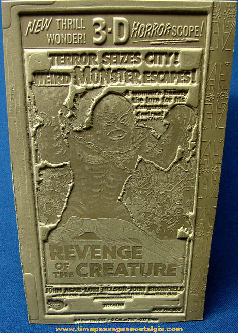 Unused 1955 Creature From The Black Lagoon Revenge of the Creature Movie Ad Mat Mold