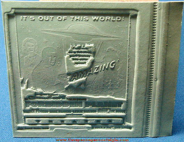 Unused 1956 Forbidden Planet Science Fiction Movie Ad Mat Mold