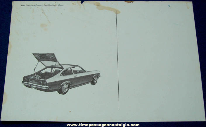 Large Unused 1972 Chevrolet Vega Dealership Advertising Post Card
