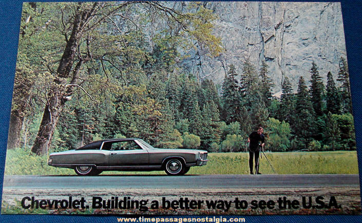 Large Unused 1972 Chevrolet Monte Carlo Dealership Advertising Post Card