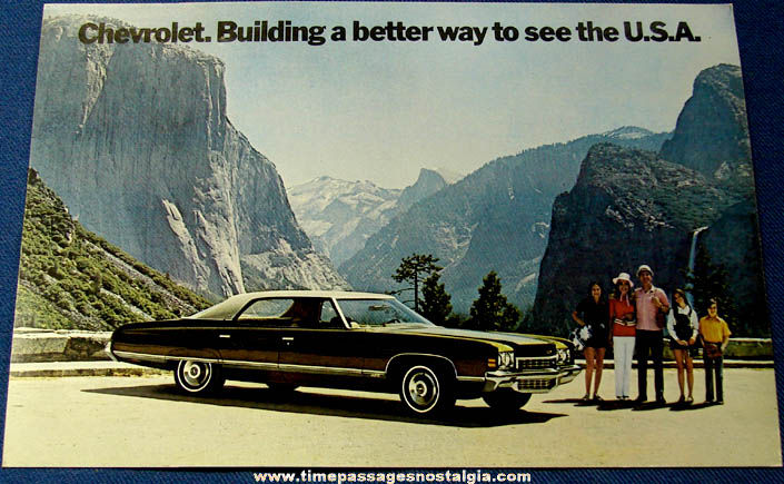 Large Unused 1972 Chevrolet Caprice Dealership Advertising Post Card