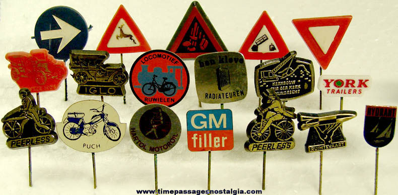 (18) Old Netherlands Transportation Advertising Pins