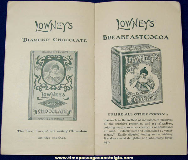 ©1903 Walter M. Lowney Candy Advertising Premium Recipe Booklet