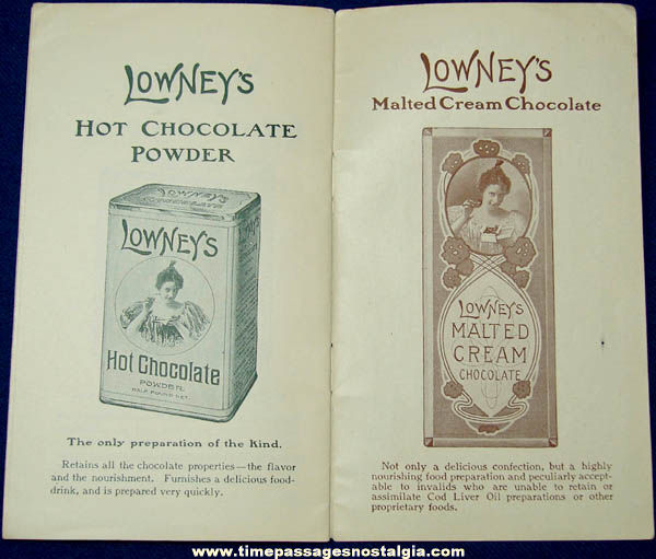 1903 Walter M. Lowney Candy Advertising Premium Recipe Booklet