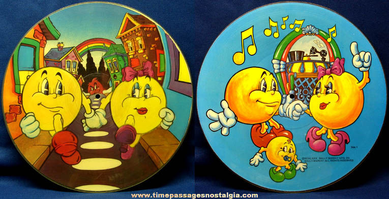1980 Limited Edition Pac Man Video Game Picture Disk Record Album