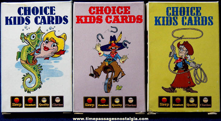 (3) Different Unused & Boxed Hotel Advertising Premium Card Games