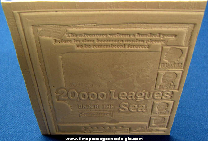 Unused 1954 20,000 Leagues Under The Sea Walt Disney Movie Ad Mat Mold