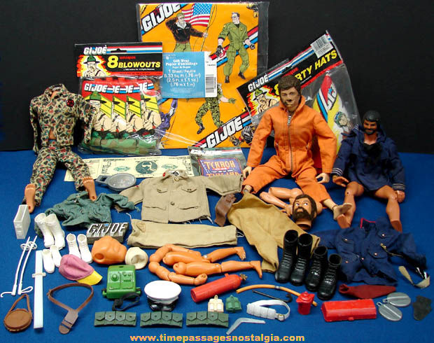 Old G. I. Joe & Other Action Figure Items and Parts