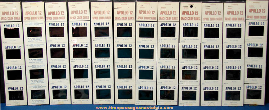 (48) Different Old Apollo 12 Space Mission Photograph Slides