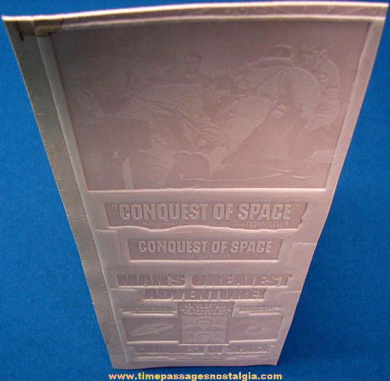 (4) Unused 1955 Conquest of Space Science Fiction Movie Ad Mat Molds