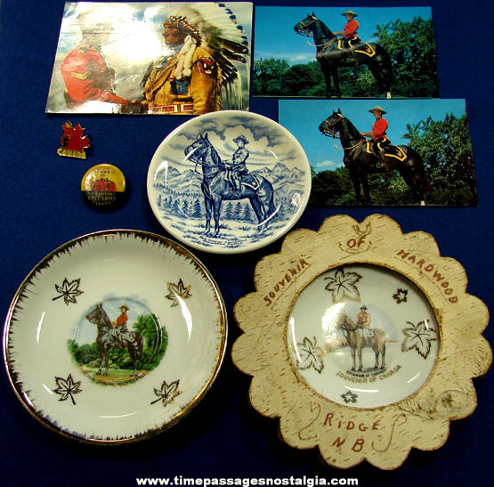 (8) Different Old Royal Canadian Mounted Police Souvenir Items