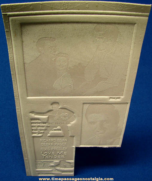 (3) Unused 1956 Love Me Tender Elvis Presley Movie Ad Mat Molds