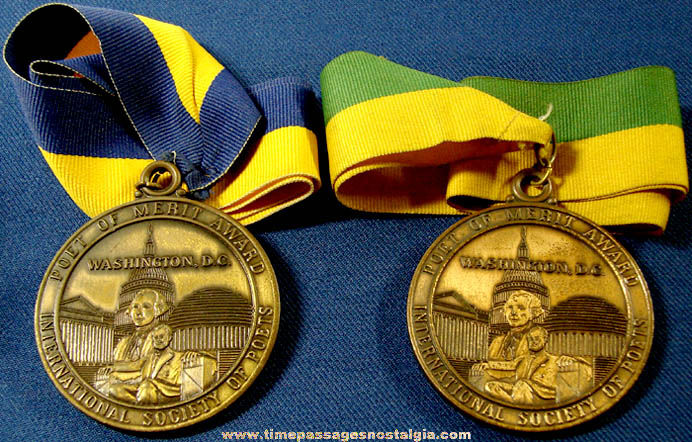 (2) 1990s International Society Of Poets Award Medals