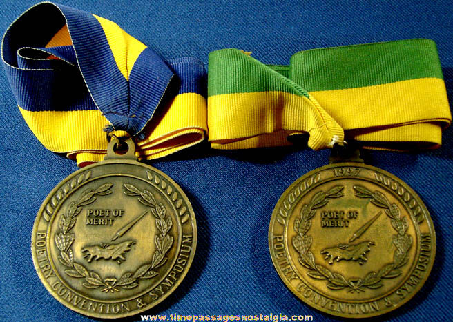 (2) 1990s International Society Of Poets Award Medals