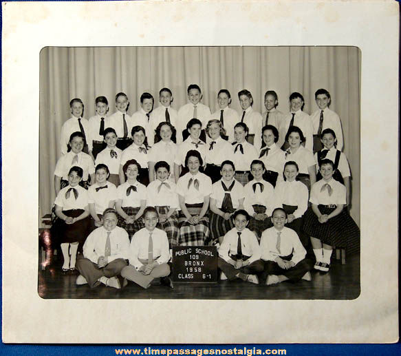 Large 1958 Bronx New York Public School Class Photograph