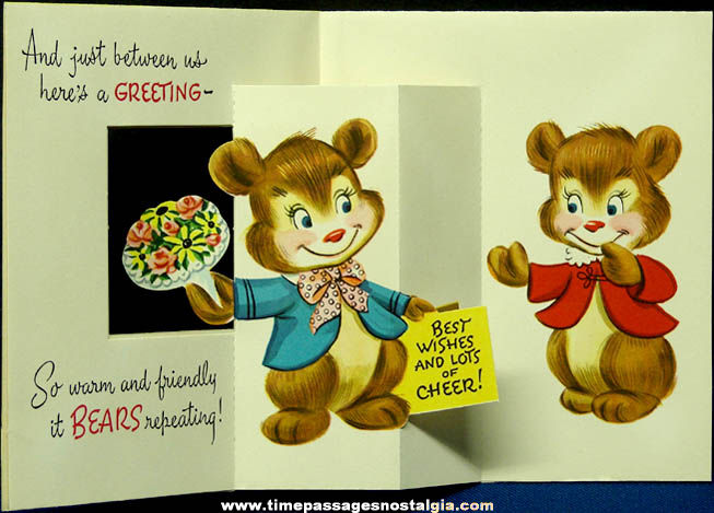 (6) Colorful Old Unused Mechanical & Pop Up Greeting Cards
