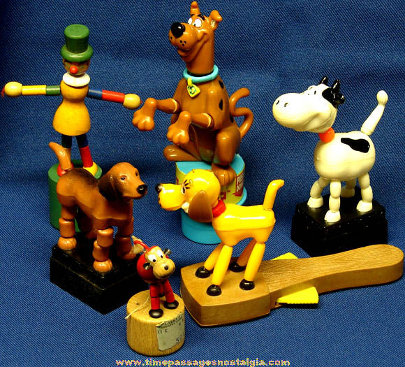 (6) Different Colorful Toy Push Puppets