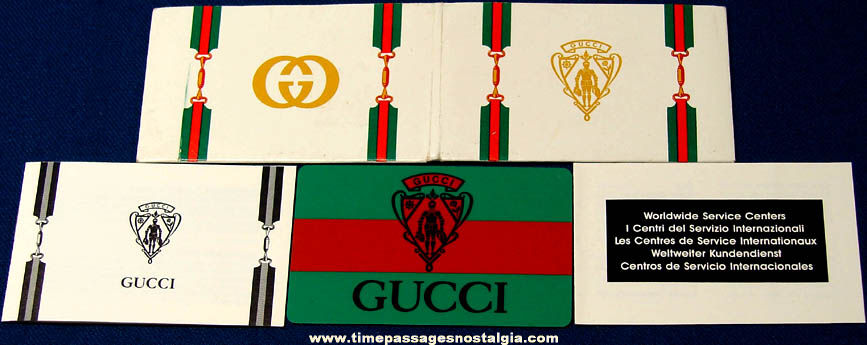 1984 Gucci Quartz Watch Paperwork, Card & Holder
