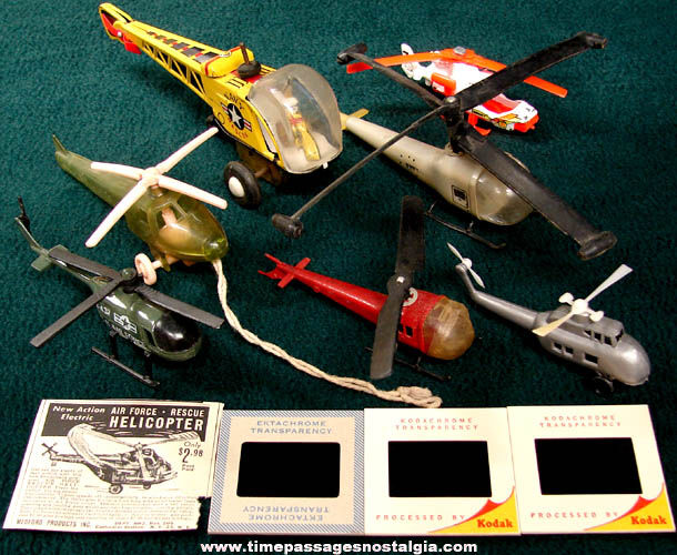 (11) Small Old Helicopter Related Items