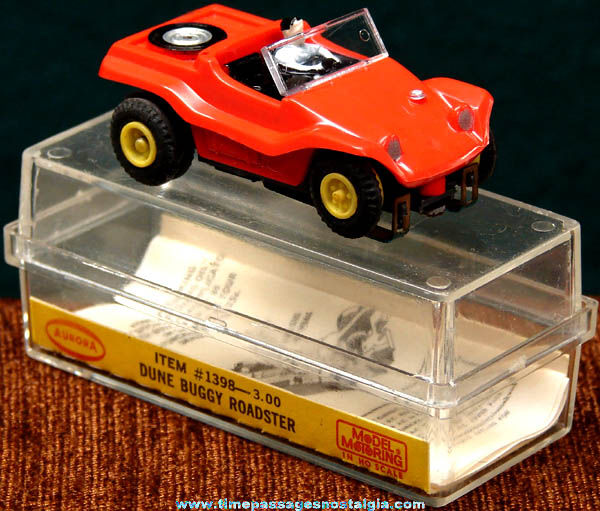 Boxed 1960s Red Dune Buggy Roadster Aurora Slot Car